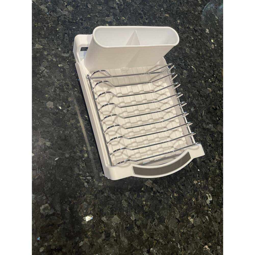 Small Expandable Dish Drying Rack White - Picture 2 of 6
